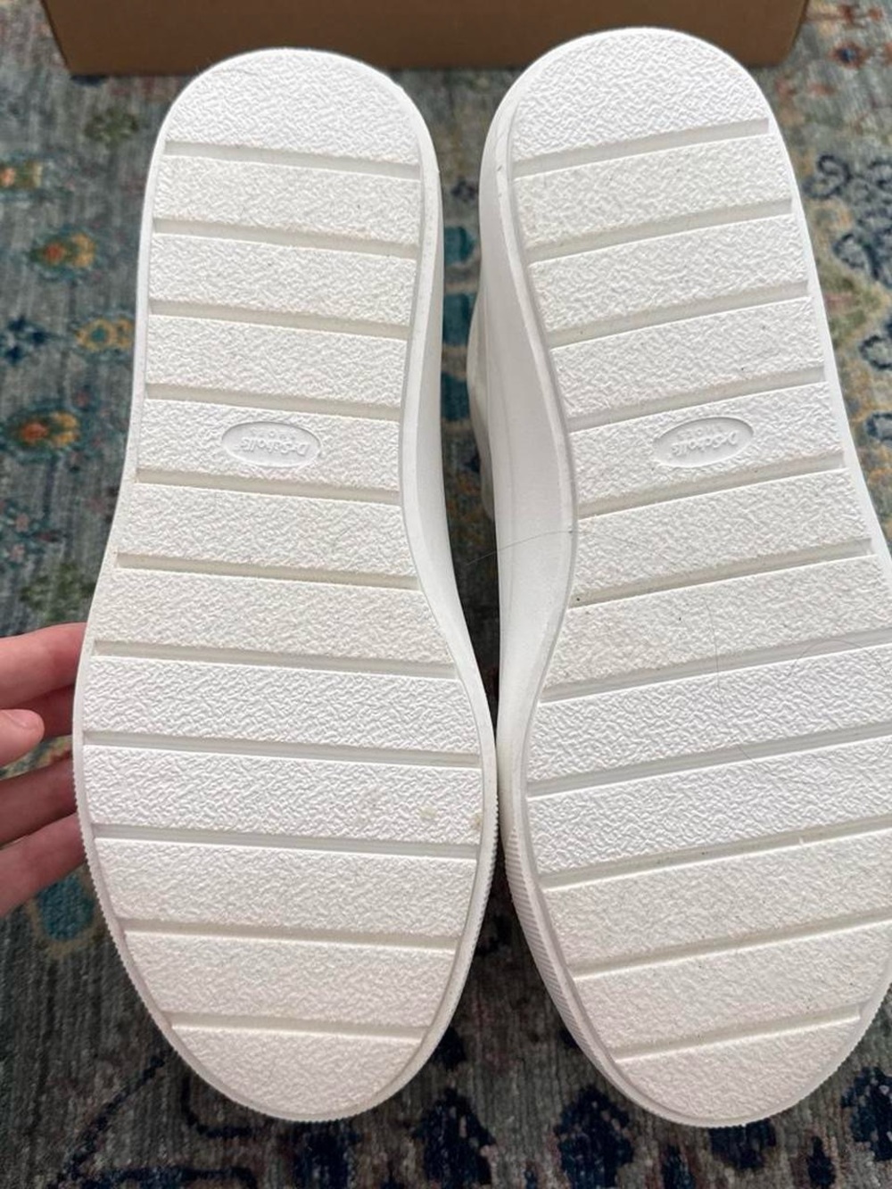 Dr. Scholl's Women’s White Leather Low-Top Sneakers - Picture 5 of 6
